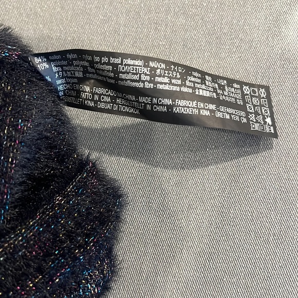 Zara knit dress shimmery black very unique - Picture 5 of 13